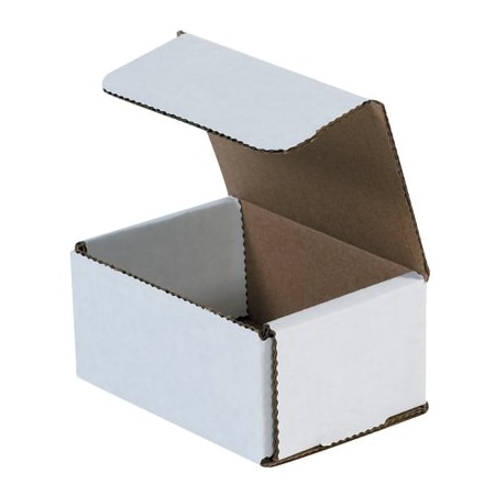 Bsc Preferred 4 x 3 x 2'' White Corrugated Mailers, 50PK BUY00025348
